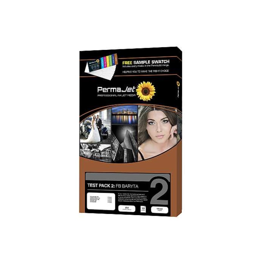 Camera Centre UK Permajet Test Pack 2 Fb Baryta A4 Photo Paper - 15 Sheets (20046) | Photographic Paper