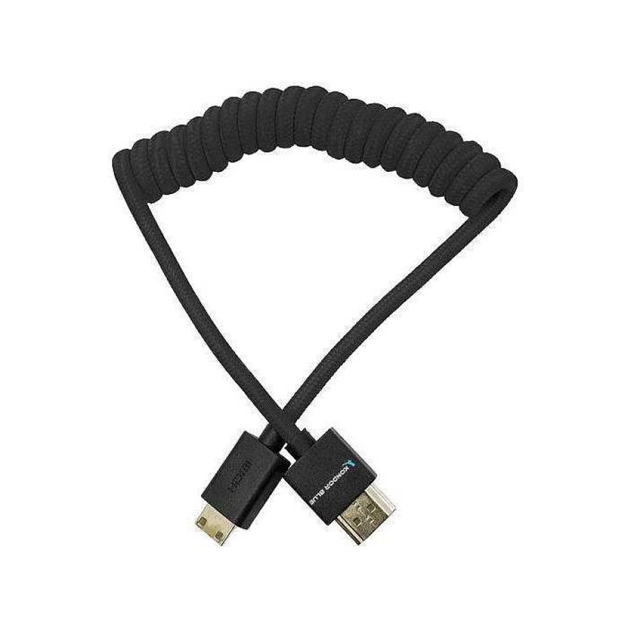 Camera Centre UK Kondor Blue Coiled Mini Hdmi To Full Hdmi Cable 12 To 24-Inch - Black | Videography