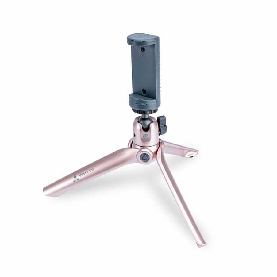 Camera Centre UK Vanguard Vesta Tt1 Aluminium Mini Table Top Tripod With Smartphone Holder - Rose | Tripods