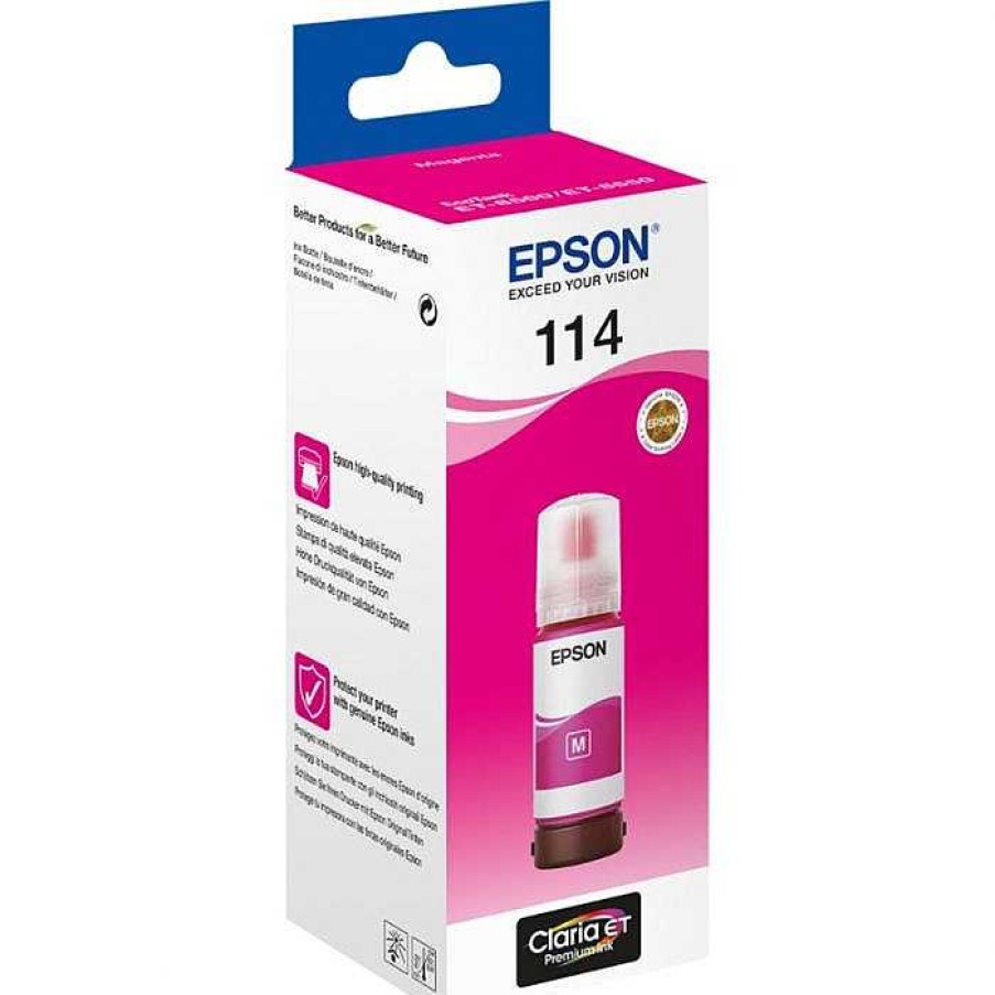 Camera Centre UK Epson 114 Ecotank Printer Ink Bottle - Magenta | Printers & Scanners