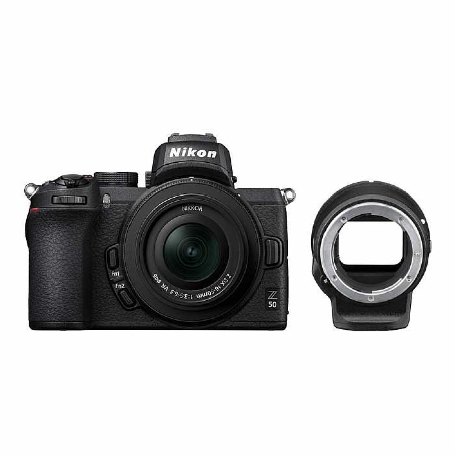 Camera Centre UK Nikon Z50 Digital Mirrorless Camera With 16-50Mm Vr Lens And Ftz Mount Adapter | Nikon Z Cameras