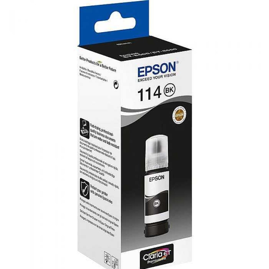 Camera Centre UK Epson 114 Ecotank Printer Ink Bottle - Black | Printers & Scanners