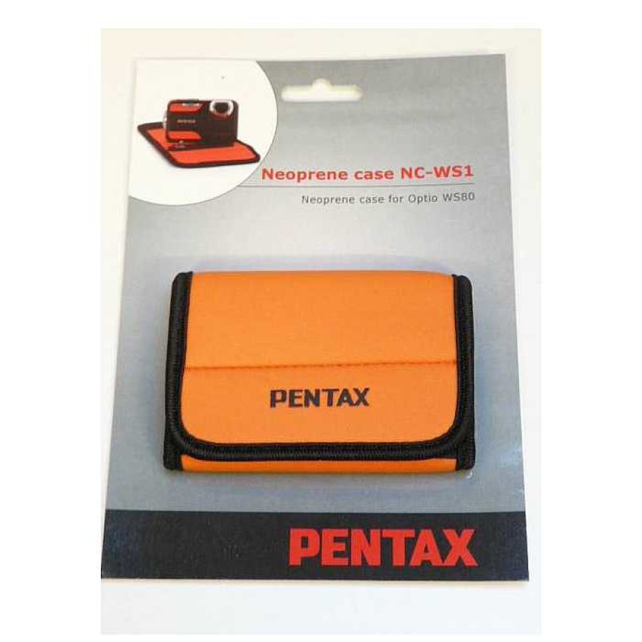 Camera Centre UK Pentax Nc-Ws1 Neoprene Case For Optio Ws80 - Orange | Compact Cases